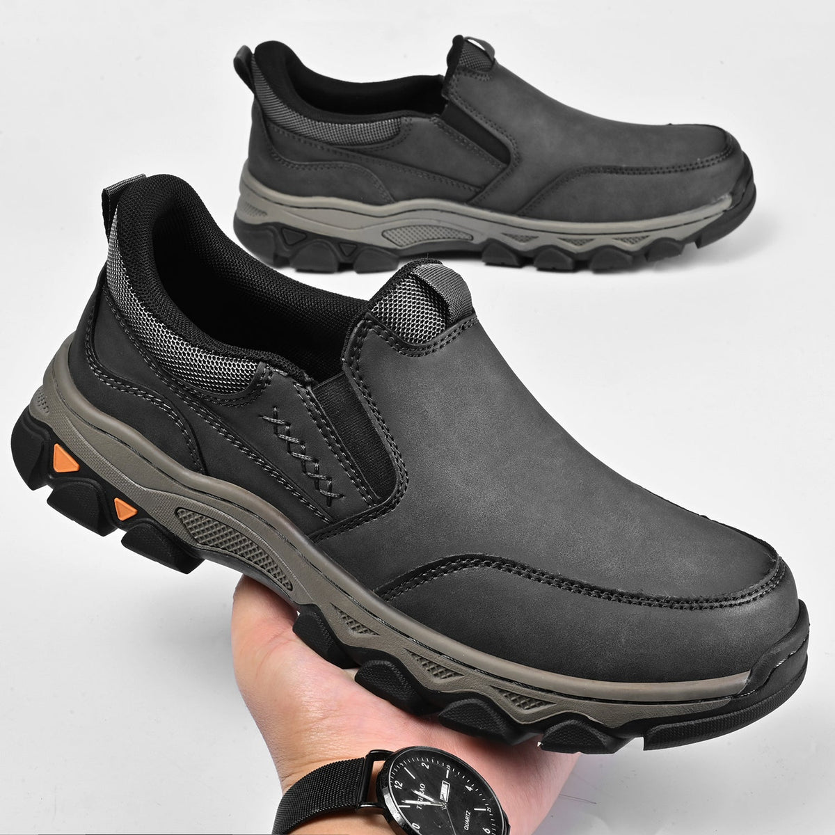 Zapatos de Cuero sin Cordones para Hombre con Suela Antideslizante