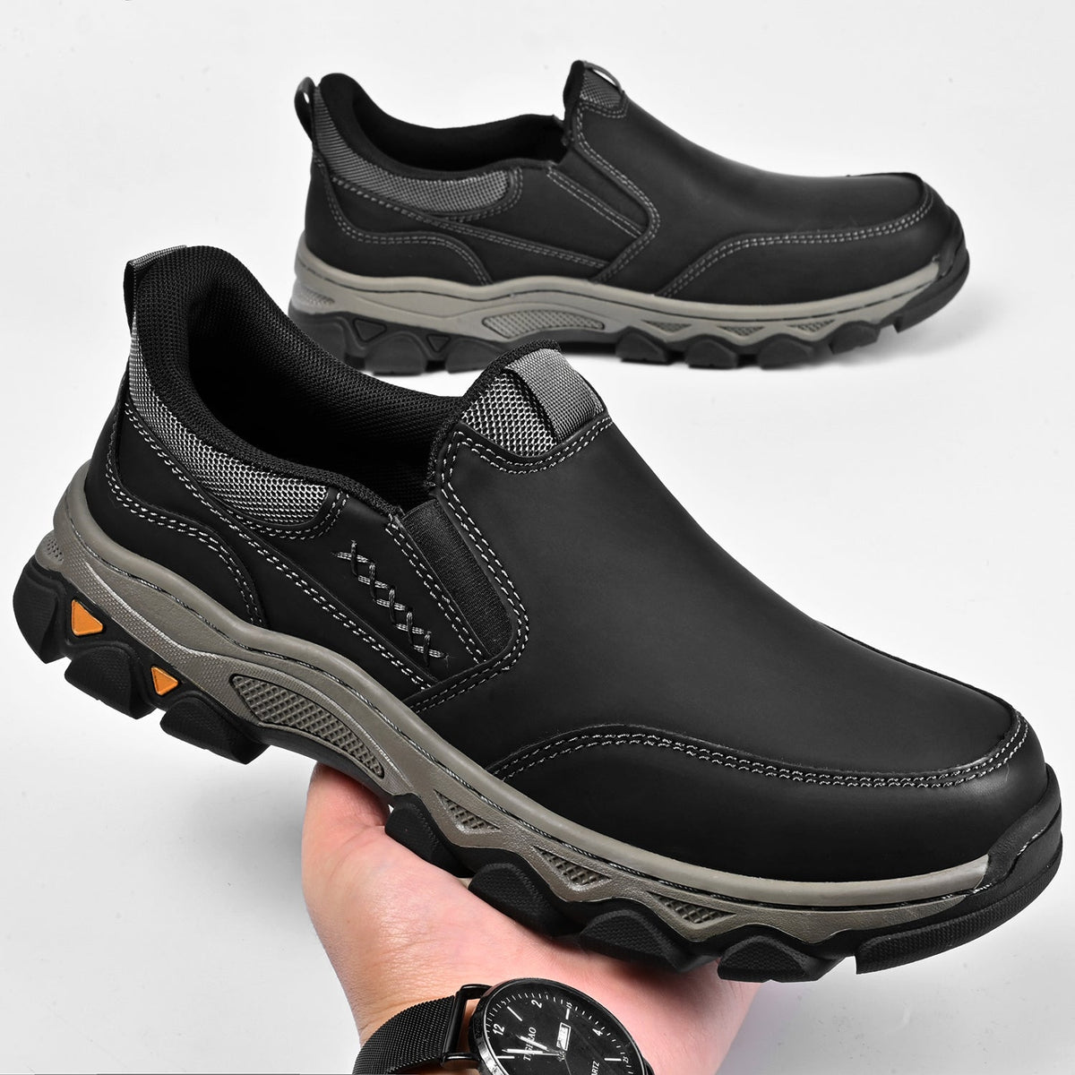 Zapatos de Cuero sin Cordones para Hombre con Suela Antideslizante