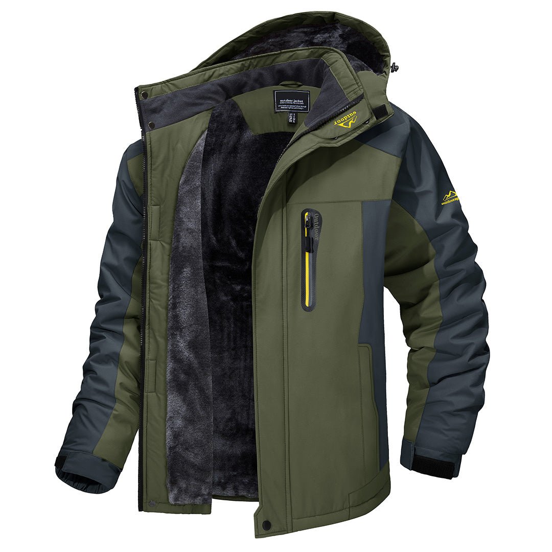 Chaqueta Resistente al Frío para Hombre con Cierre de Cremallera Completo
