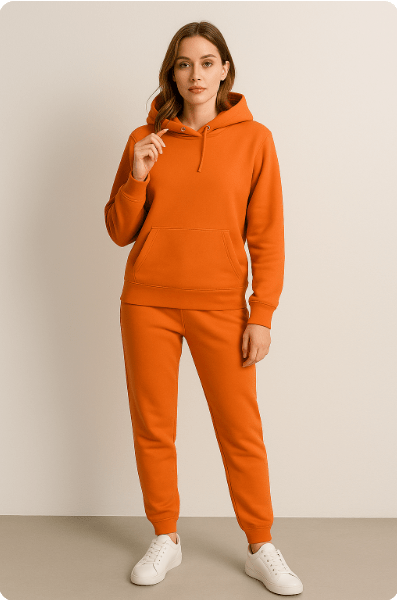 Conjunto de Chándal Unisex con Sudadera de Capucha y Jogger de Cintura Ajustable