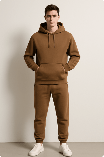 Conjunto de Chándal Unisex con Sudadera de Capucha y Jogger de Cintura Ajustable