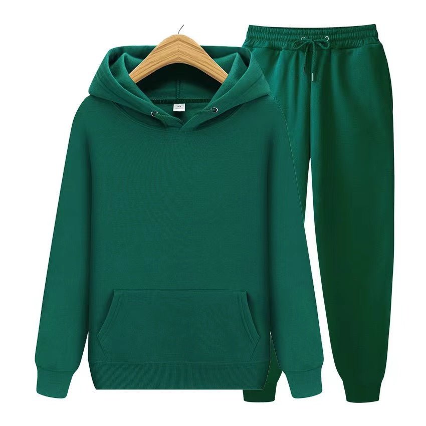 Conjunto de Chándal Unisex con Sudadera de Capucha y Jogger de Cintura Ajustable
