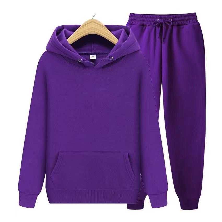 Conjunto de Chándal Unisex con Sudadera de Capucha y Jogger de Cintura Ajustable