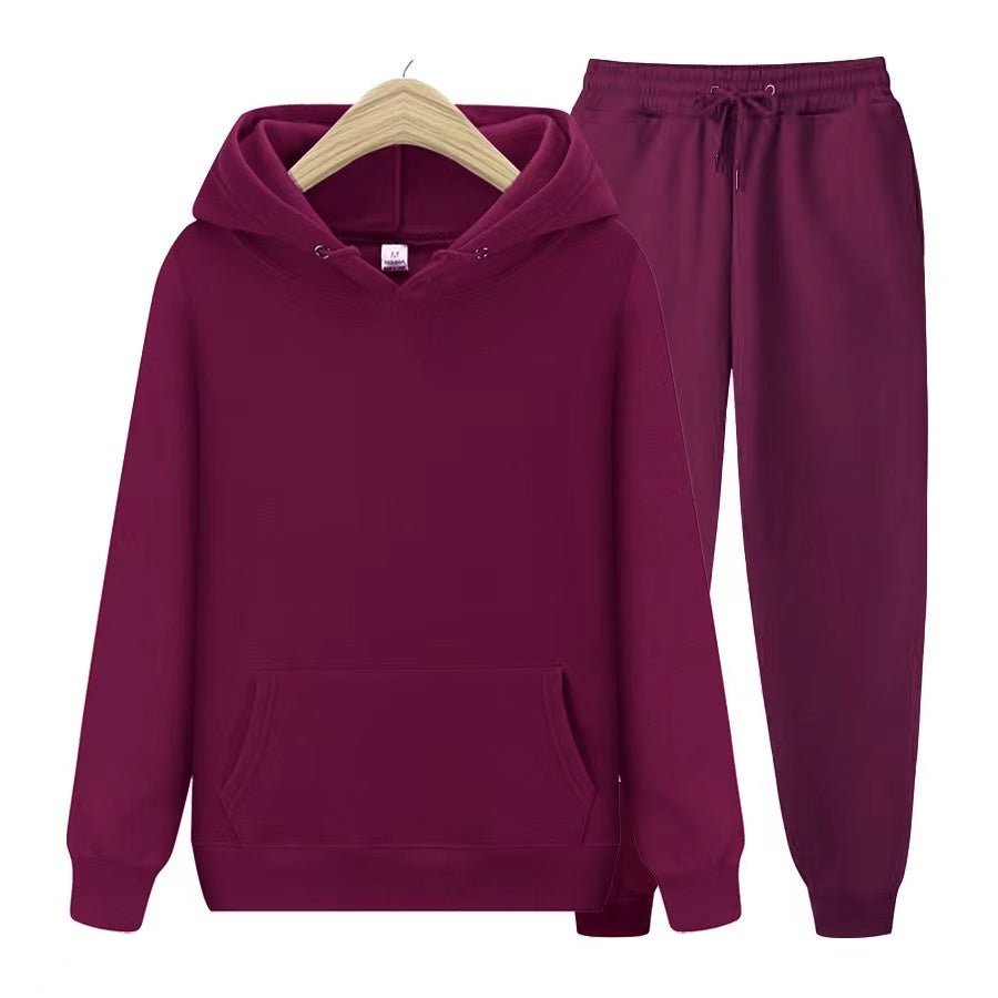 Conjunto de Chándal Unisex con Sudadera de Capucha y Jogger de Cintura Ajustable