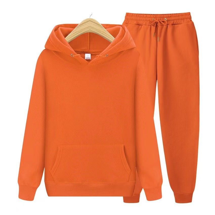 Conjunto de Chándal Unisex con Sudadera de Capucha y Jogger de Cintura Ajustable