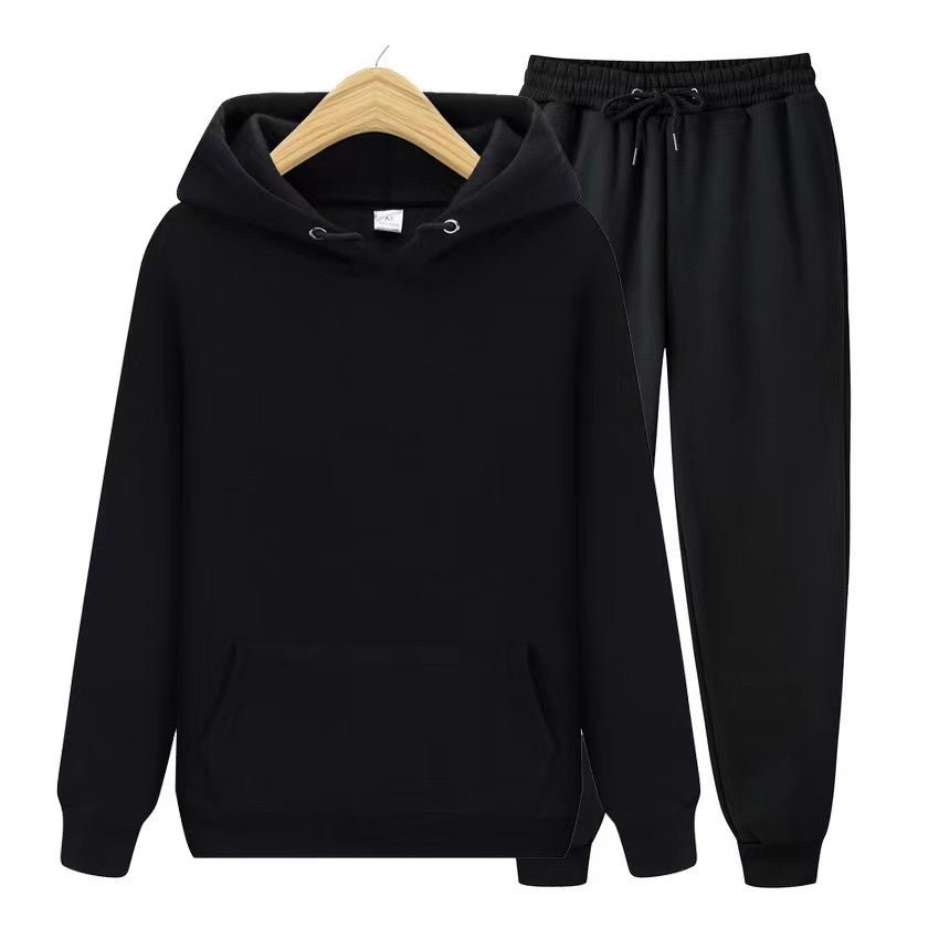 Conjunto de Chándal Unisex con Sudadera de Capucha y Jogger de Cintura Ajustable