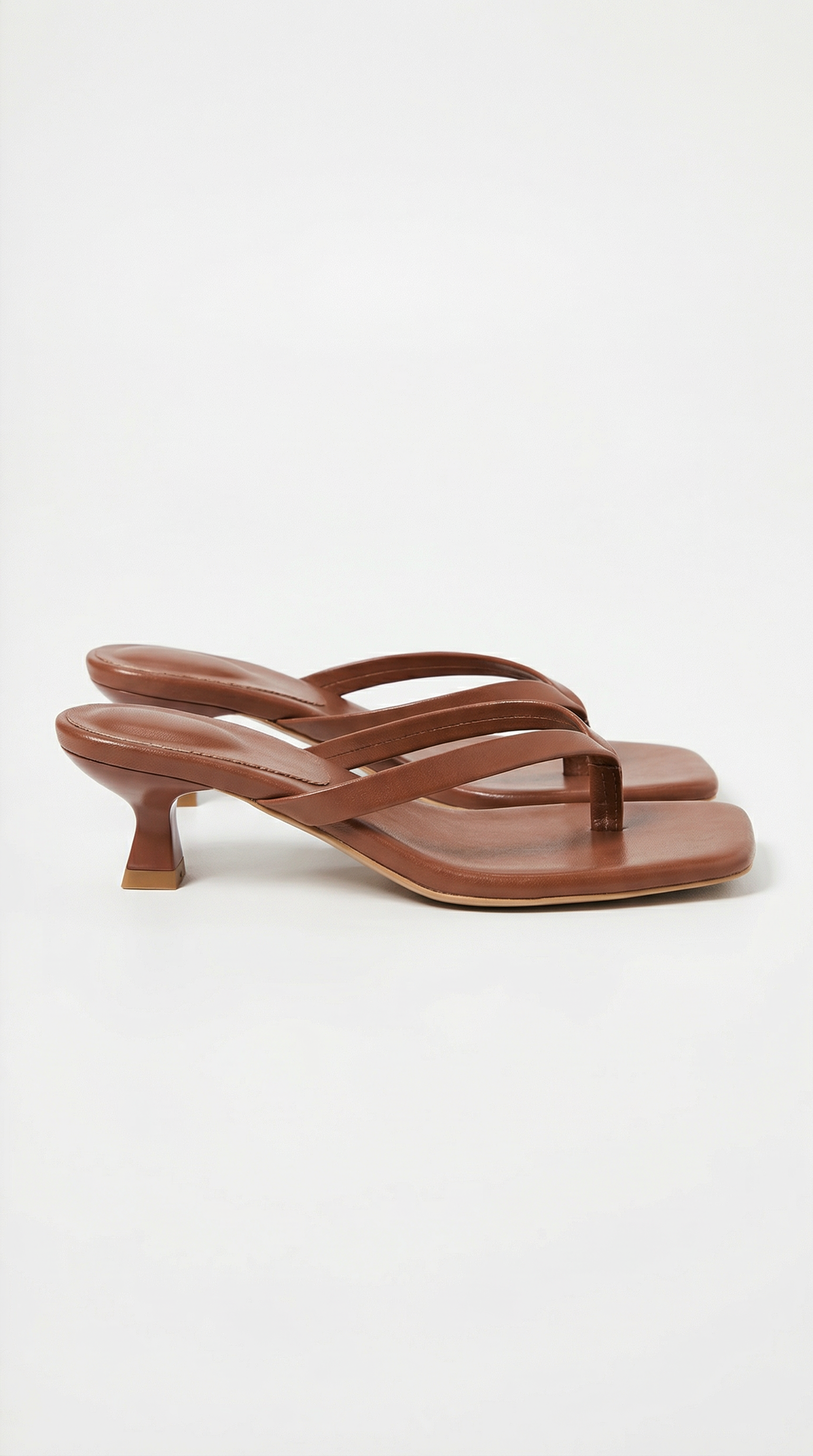 Sandalias de Tacón de Aguja Tipo Chancla con Punta Cuadrada y Tiras para Mujer