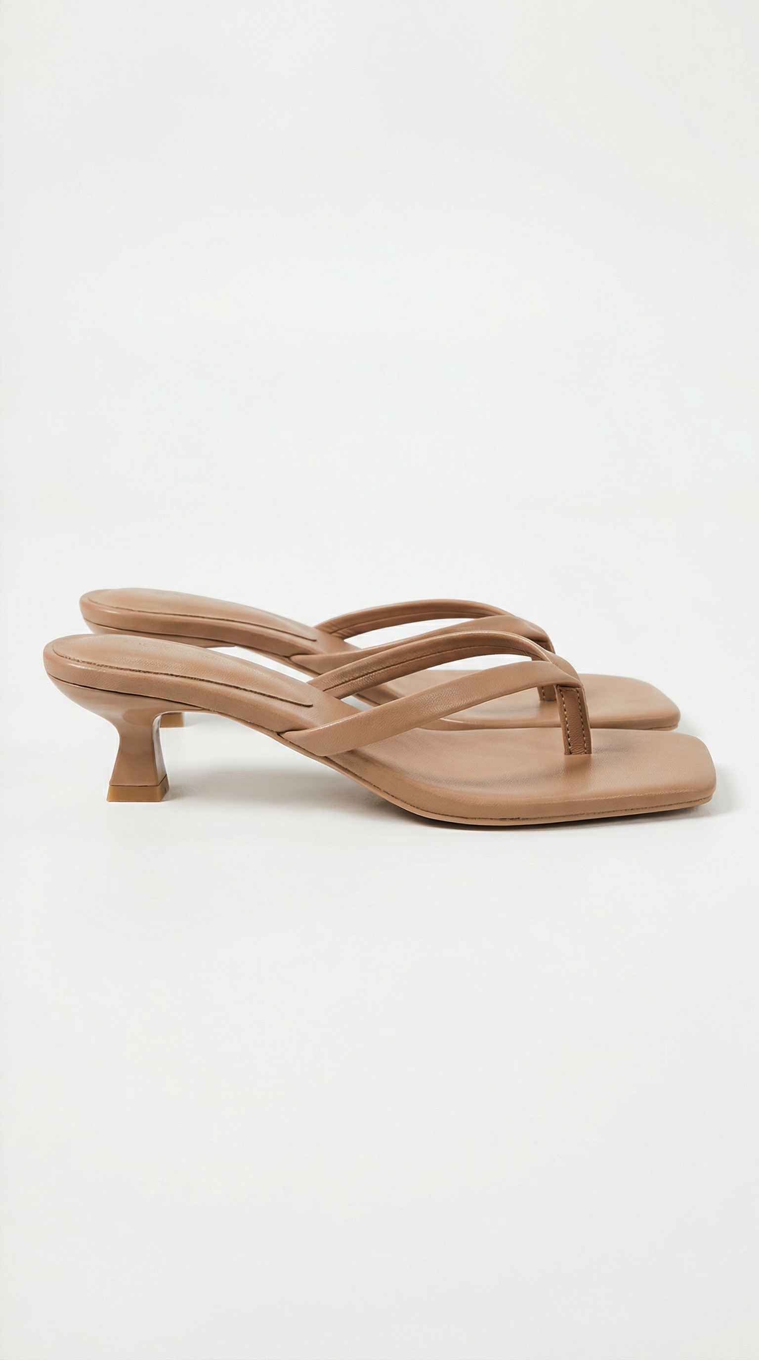 Sandalias de Tacón de Aguja Tipo Chancla con Punta Cuadrada y Tiras para Mujer