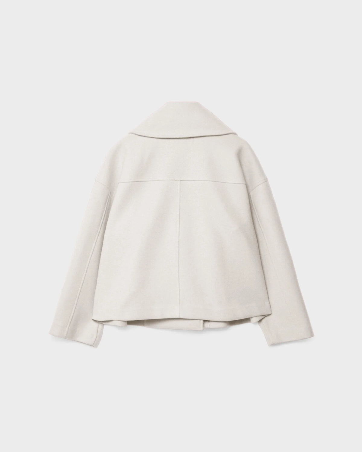 Trench court en laine pour femme avec fermeture croisée et larges revers