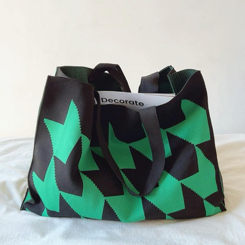 Bolso tote mujer shopper geométrico gran capacidad