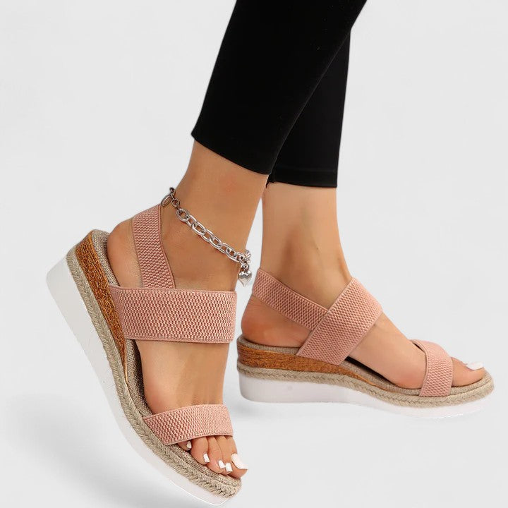 Sandalias de Plataforma para Mujer con Tiras Calzado de Diario Cómodo
