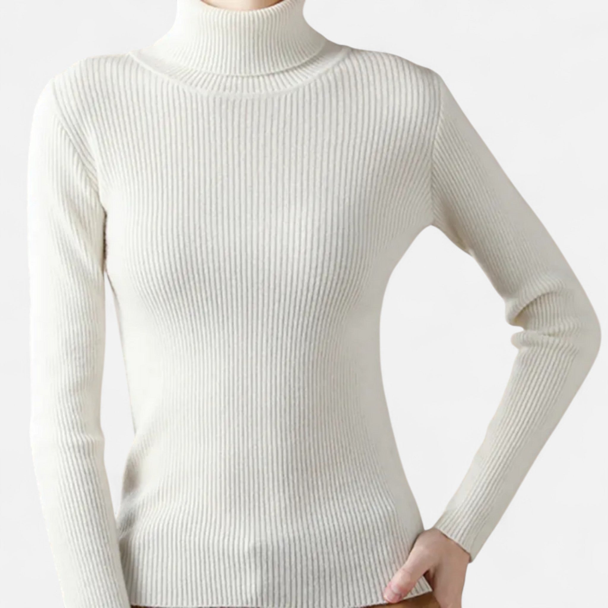 Jersey Cuello Alto Mujer Elegancia Atemporal en Cachemira